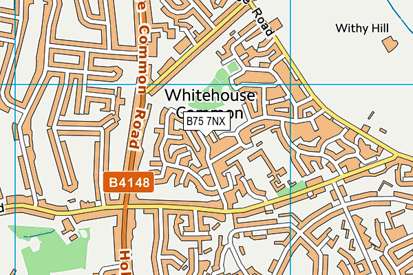 B75 7NX map - OS VectorMap District (Ordnance Survey)