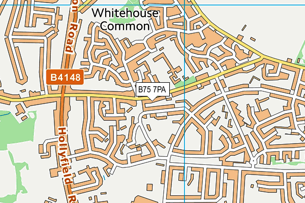B75 7PA map - OS VectorMap District (Ordnance Survey)