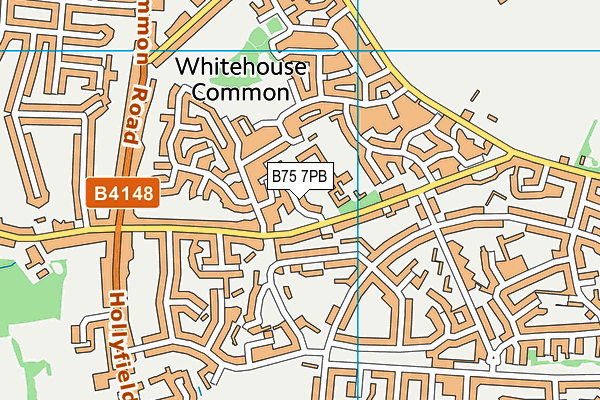 B75 7PB map - OS VectorMap District (Ordnance Survey)