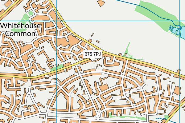 B75 7PJ map - OS VectorMap District (Ordnance Survey)