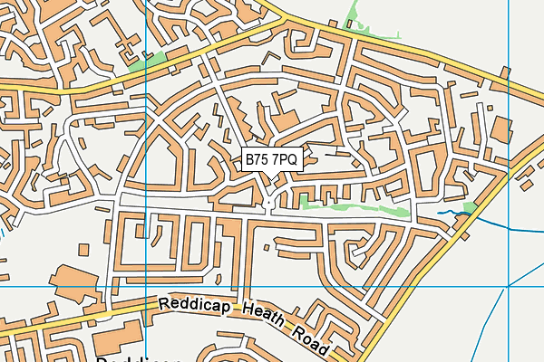 B75 7PQ map - OS VectorMap District (Ordnance Survey)