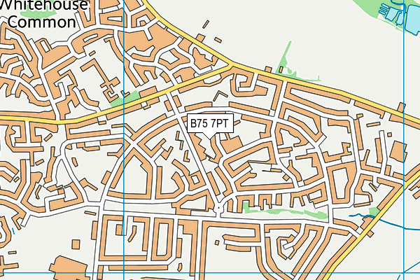 B75 7PT map - OS VectorMap District (Ordnance Survey)