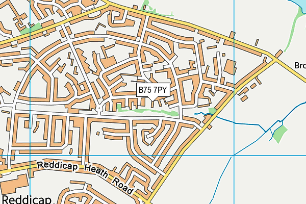 B75 7PY map - OS VectorMap District (Ordnance Survey)