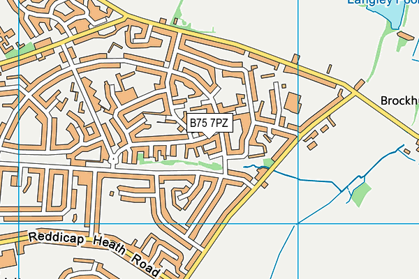 B75 7PZ map - OS VectorMap District (Ordnance Survey)