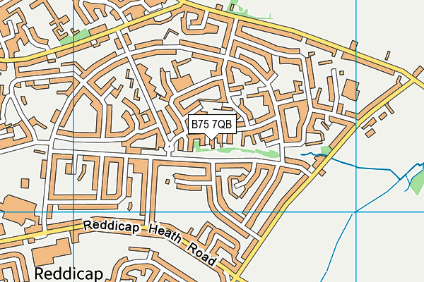 B75 7QB map - OS VectorMap District (Ordnance Survey)