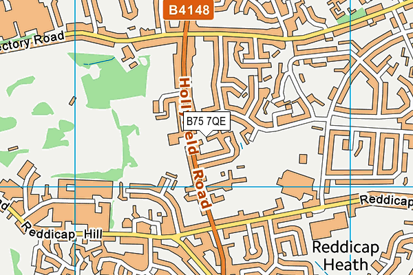B75 7QE map - OS VectorMap District (Ordnance Survey)