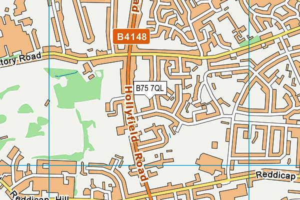B75 7QL map - OS VectorMap District (Ordnance Survey)