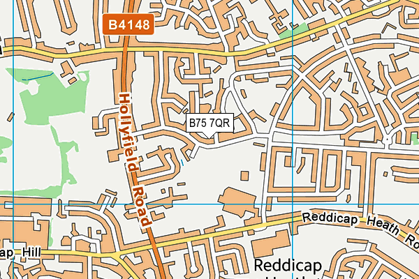 B75 7QR map - OS VectorMap District (Ordnance Survey)