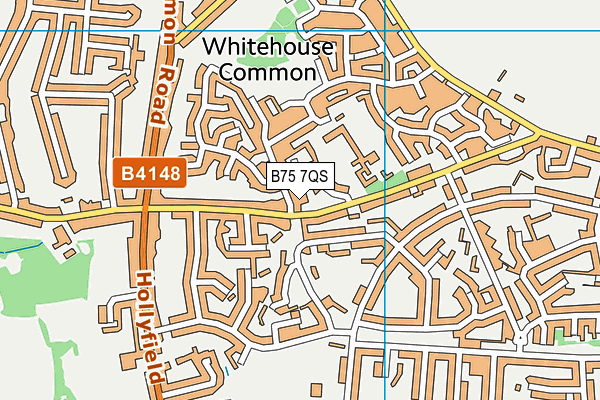 B75 7QS map - OS VectorMap District (Ordnance Survey)
