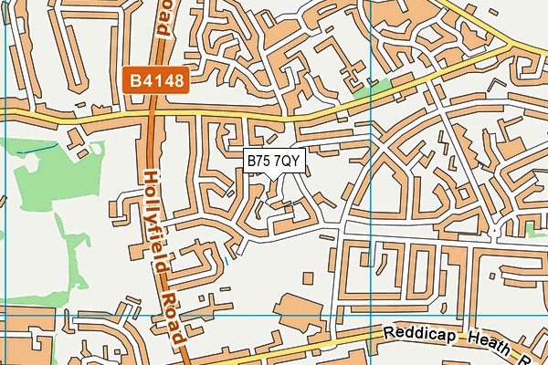B75 7QY map - OS VectorMap District (Ordnance Survey)