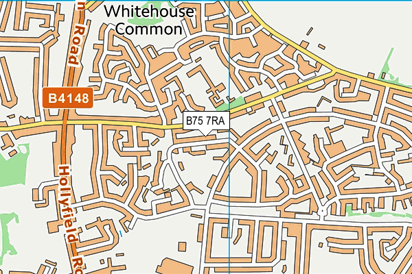 B75 7RA map - OS VectorMap District (Ordnance Survey)