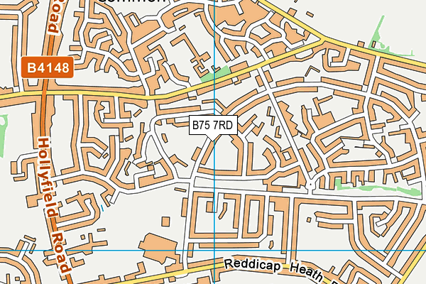 B75 7RD map - OS VectorMap District (Ordnance Survey)