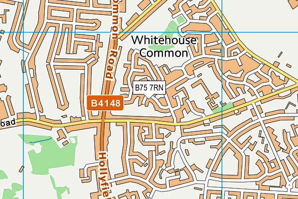 B75 7RN map - OS VectorMap District (Ordnance Survey)