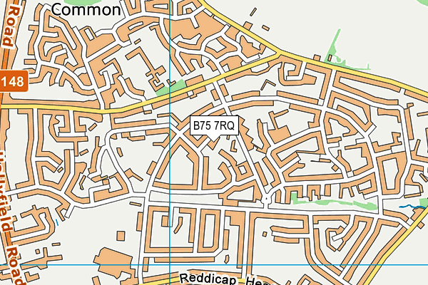 B75 7RQ map - OS VectorMap District (Ordnance Survey)