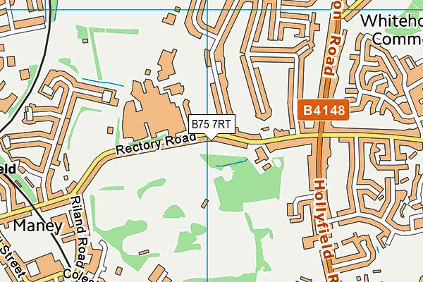 B75 7RT map - OS VectorMap District (Ordnance Survey)