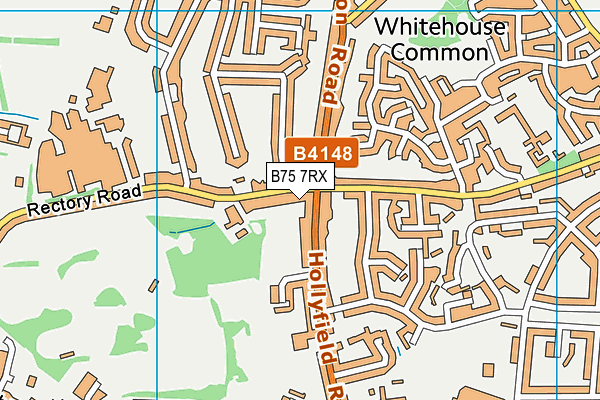 B75 7RX map - OS VectorMap District (Ordnance Survey)