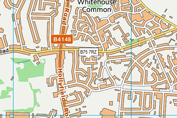 B75 7RZ map - OS VectorMap District (Ordnance Survey)