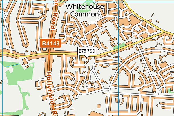 B75 7SD map - OS VectorMap District (Ordnance Survey)