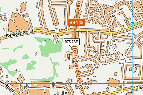 B75 7SE map - OS VectorMap District (Ordnance Survey)