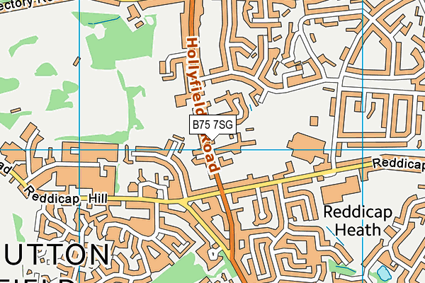 Hollyfield Primary School map (B75 7SG) - OS VectorMap District (Ordnance Survey)