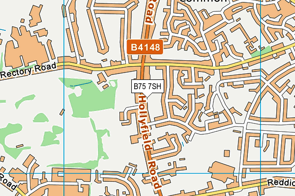 B75 7SH map - OS VectorMap District (Ordnance Survey)
