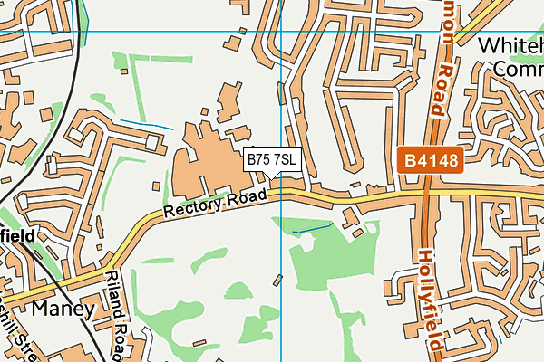 B75 7SL map - OS VectorMap District (Ordnance Survey)