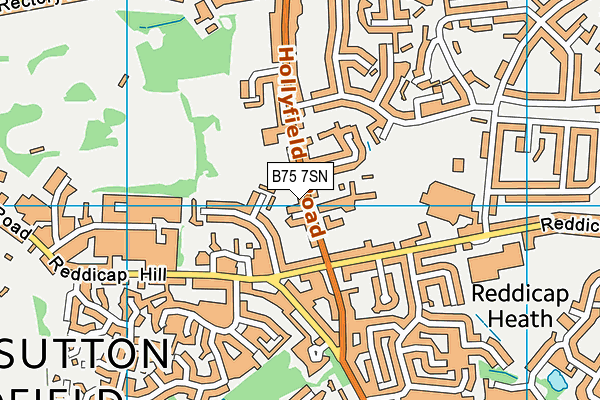 B75 7SN map - OS VectorMap District (Ordnance Survey)