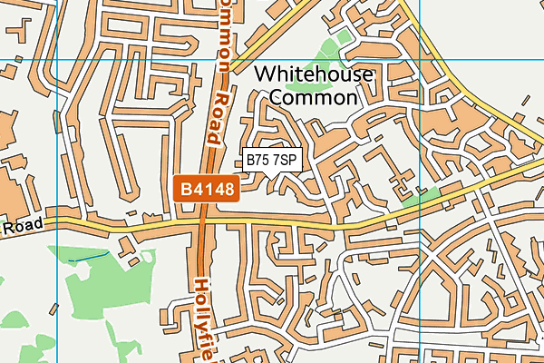 B75 7SP map - OS VectorMap District (Ordnance Survey)