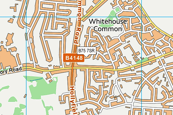 B75 7SR map - OS VectorMap District (Ordnance Survey)