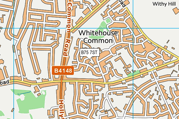B75 7ST map - OS VectorMap District (Ordnance Survey)
