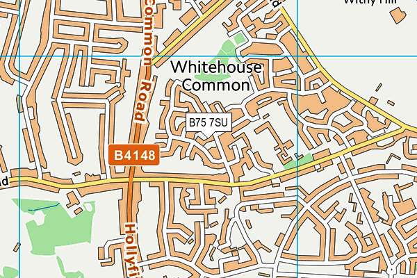 B75 7SU map - OS VectorMap District (Ordnance Survey)