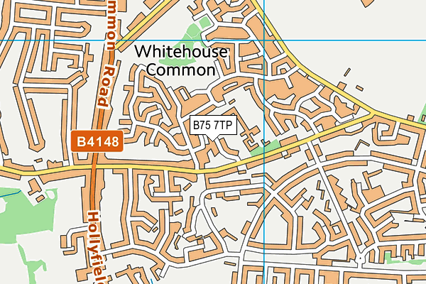B75 7TP map - OS VectorMap District (Ordnance Survey)