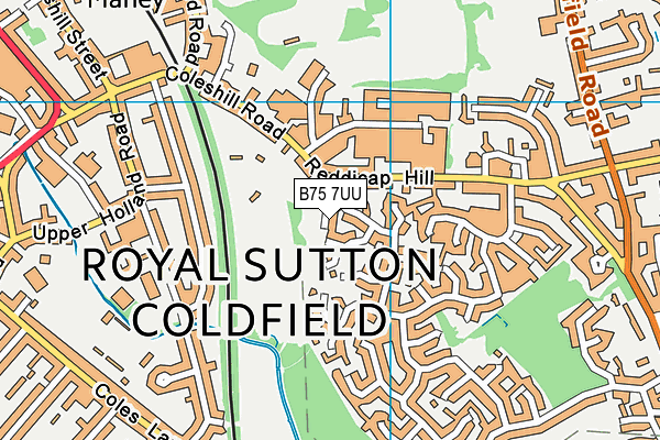 B75 7UU map - OS VectorMap District (Ordnance Survey)