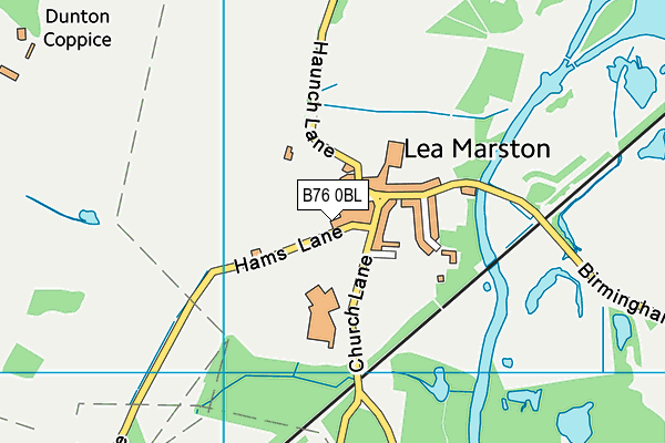 B76 0BL map - OS VectorMap District (Ordnance Survey)