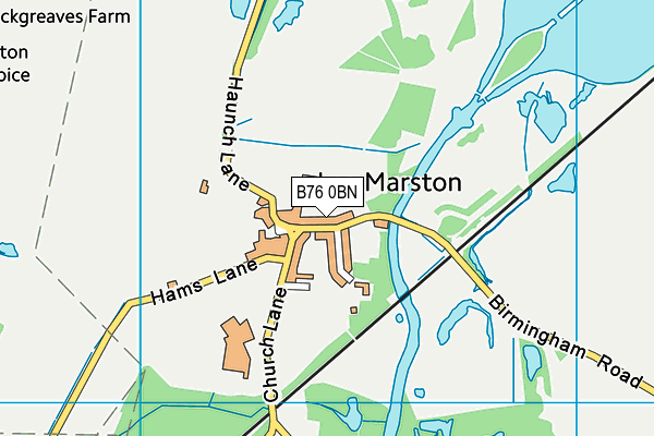 B76 0BN map - OS VectorMap District (Ordnance Survey)