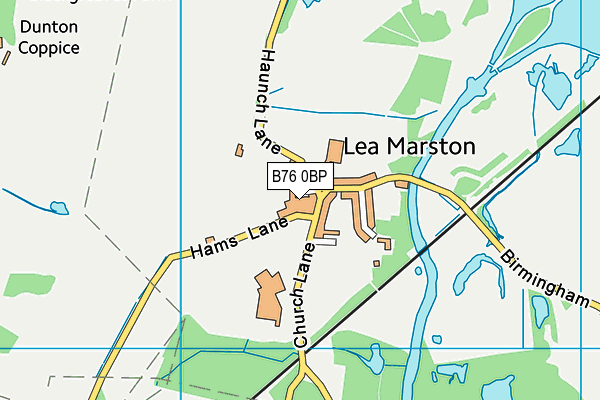 B76 0BP map - OS VectorMap District (Ordnance Survey)