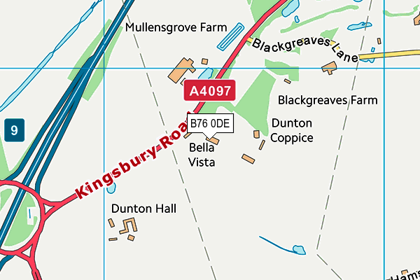 B76 0DE map - OS VectorMap District (Ordnance Survey)