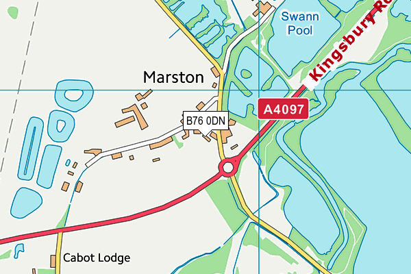 B76 0DN map - OS VectorMap District (Ordnance Survey)