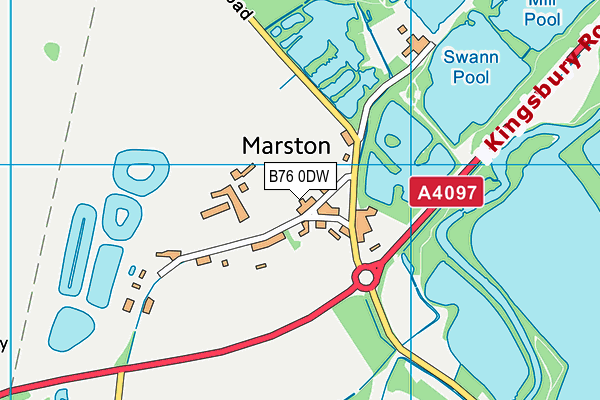 B76 0DW map - OS VectorMap District (Ordnance Survey)