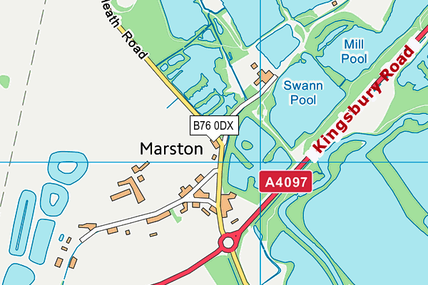 B76 0DX map - OS VectorMap District (Ordnance Survey)