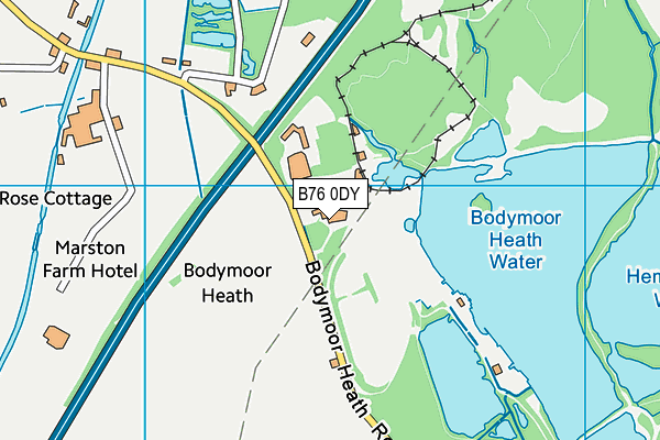 B76 0DY map - OS VectorMap District (Ordnance Survey)