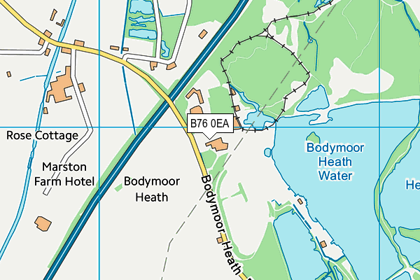 B76 0EA map - OS VectorMap District (Ordnance Survey)