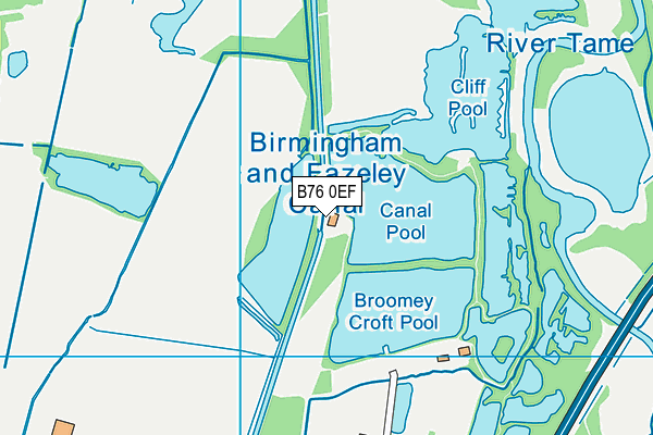 B76 0EF map - OS VectorMap District (Ordnance Survey)