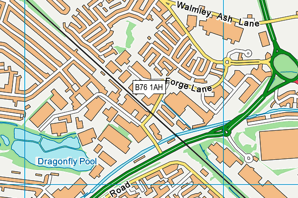 B76 1AH map - OS VectorMap District (Ordnance Survey)