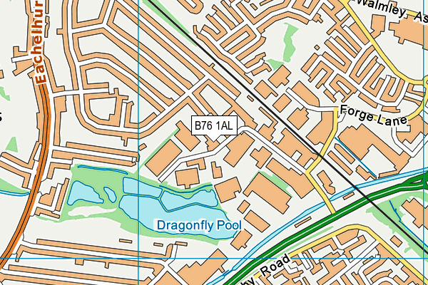 B76 1AL map - OS VectorMap District (Ordnance Survey)