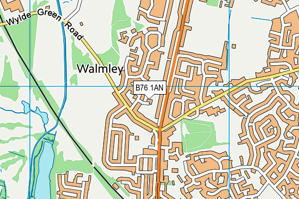 B76 1AN map - OS VectorMap District (Ordnance Survey)