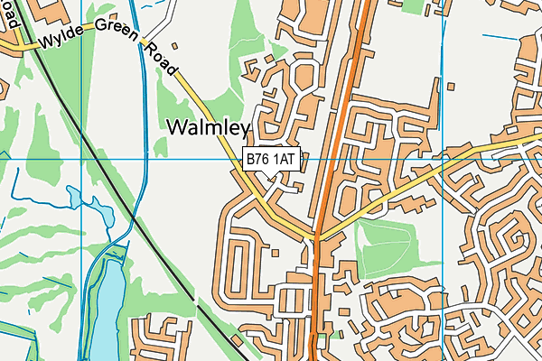 B76 1AT map - OS VectorMap District (Ordnance Survey)