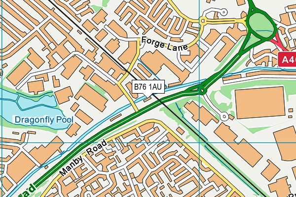 B76 1AU map - OS VectorMap District (Ordnance Survey)