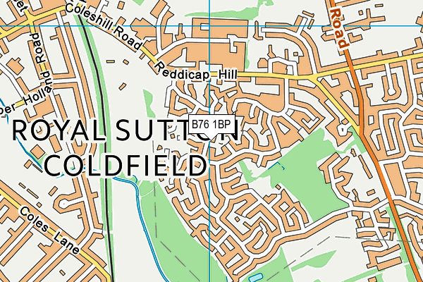 B76 1BP map - OS VectorMap District (Ordnance Survey)