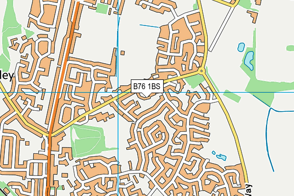B76 1BS map - OS VectorMap District (Ordnance Survey)